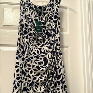 Ralph Lauren dress size 16 brand new navy and white